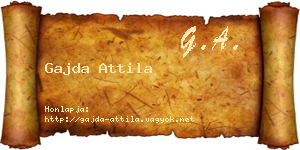 Gajda Attila névjegykártya