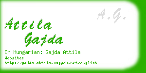 attila gajda business card